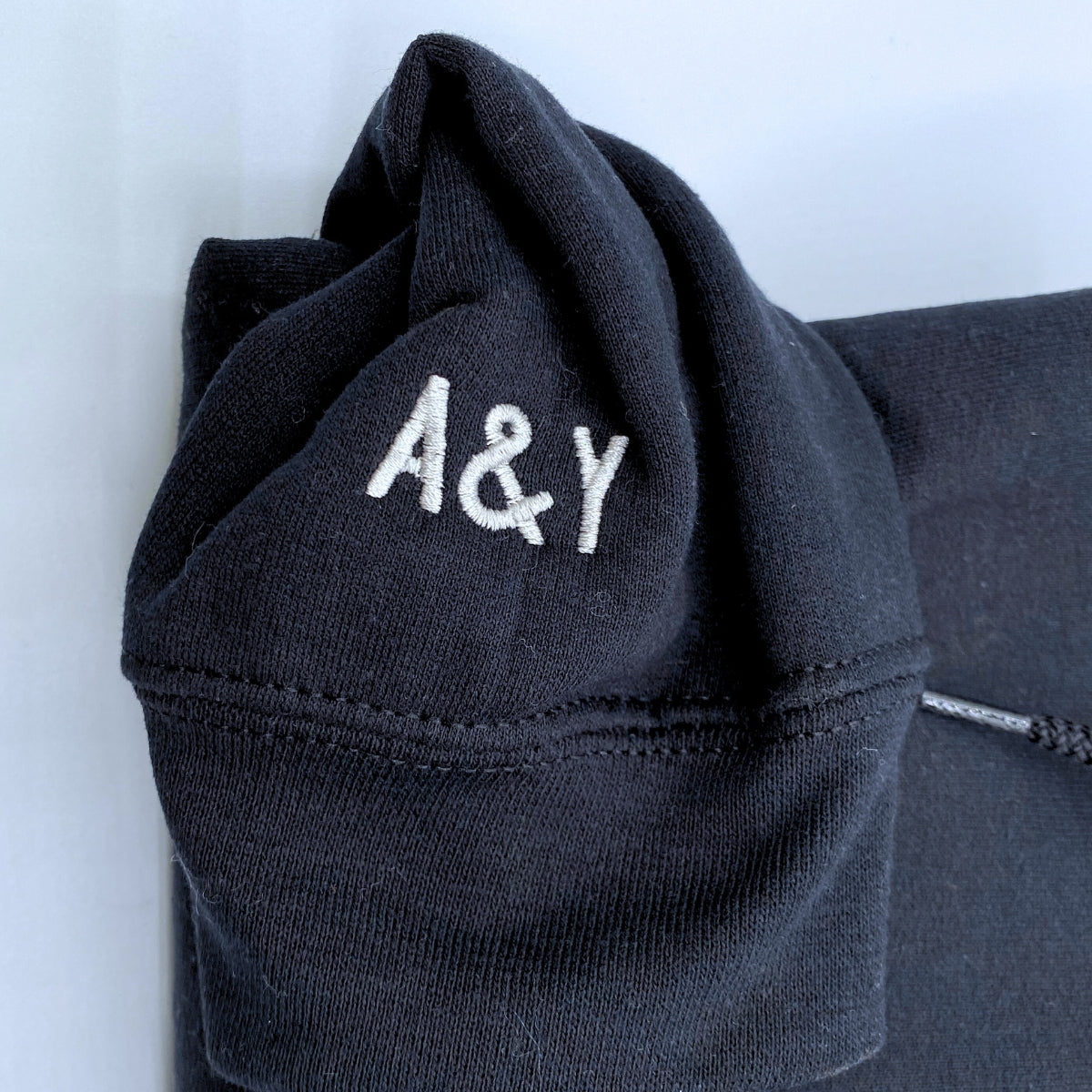 Custom Embroidered Sleeve Sweatshirt, Matching Sweatshirts for Couples Unique Gift Ideas for Him Her - Embroly