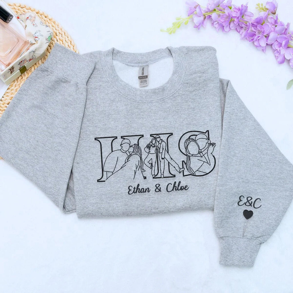 Sport Gray His and Her Couple Sweatshirt, a meaningful and unique gift for your other half boyfriend girlfriend